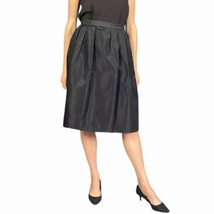 MICHAEL KORS SILK BOX PLEAT A-LINE SKIRT
